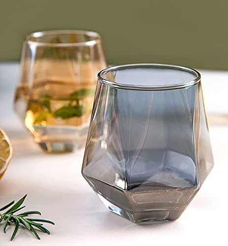 Image of Premium Black 350 ML Water & Juice Drinking Glasses Set of 6 Vintage Glassware Set for Juice, Cocktail, Mocktail,Whisky All Beverages Everyday Uses for Gift (6, MT-18)