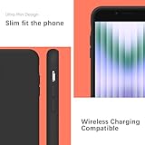 YATWIN Silicone Case for iPhone SE 2020/2022, iPhone 8/7, Soft-Touch, Shockproof, DustProof, Antiskid Apple Phone Cover for iPhone SE 2nd 3rd Generation - Black - Image 6