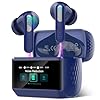Auriculares Inalámbricos con Pantalla Táctil LED, 2025 Auriculares Bluetooth 5.4 HiFi Estéreo con HD Mic, 48H Cascos Inalambrico con Reducción de Ruido ANC+ENC, 5 Modos EQ, IP7 Impermeable, Azul rey