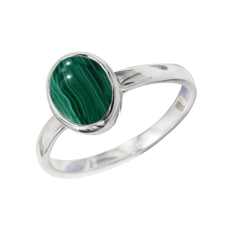 Edelstein Ring silberplattiert für Damen und Herren stilvoll alle Größen Geschenkidee handgefertigter Schmuck CRG1078AA