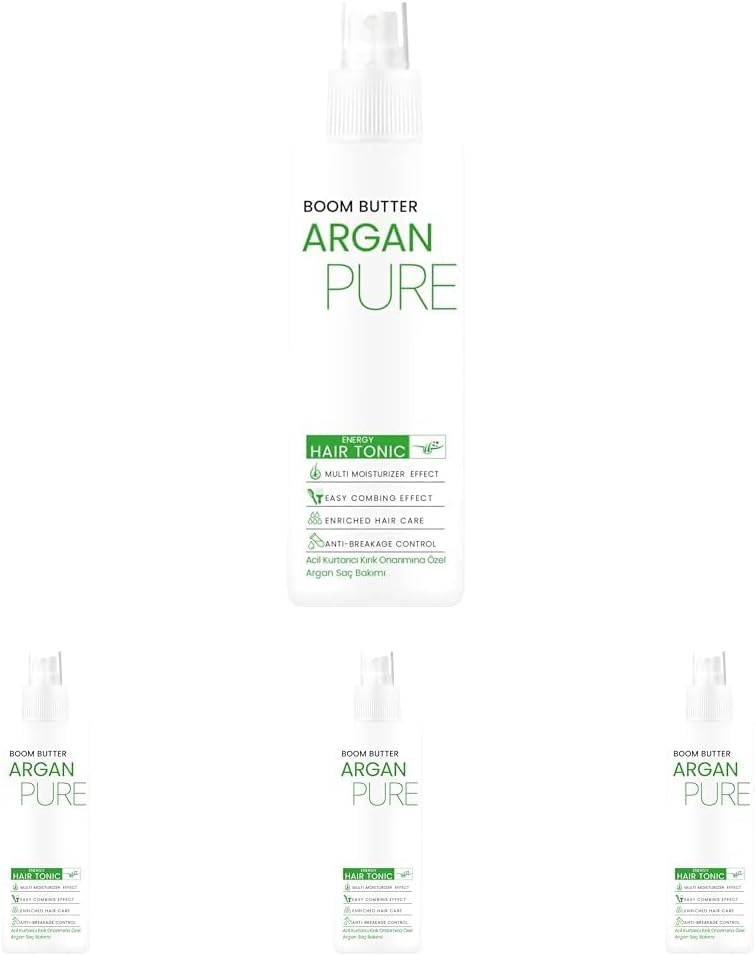 BOOM BUTTER Acil Kurtarma Energy Argan Pure Saç Toniği 150ML (4 paketi)