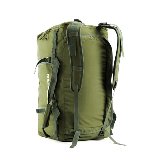 Image of Tripole Basecamp Duffel Bag for Long Travel and Hiking | Defense Grade | Water Repellent (Olive Green, 80 litres)