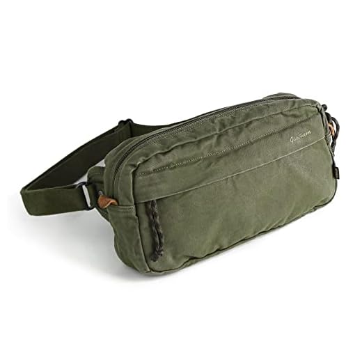 Gootium Men’s Crossbody Pack - Canvas Daily Essentials Sling Bag Small Shoulder Backpack, Olive