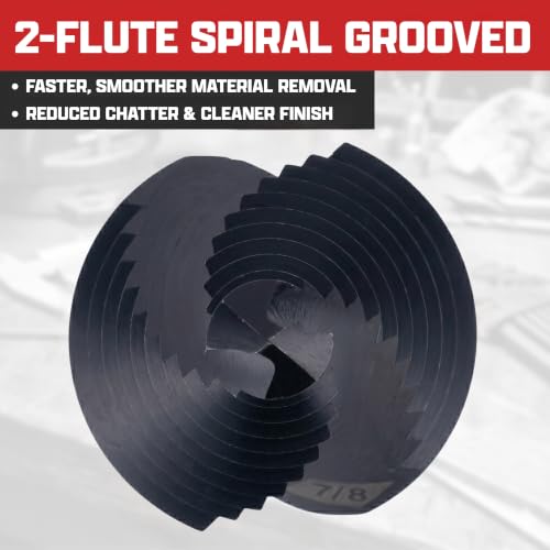 Image of NEIKO 10619B Step Drill Bit, 1 Step 7 /8 inch Spiral M35 Cobalt, AlTiSiN Coated, 3 /8 inch Tri-Flat Step Bits for Steel, Metal, Wood, Plastic, Unibit Cone Drill Bits, Two Flute