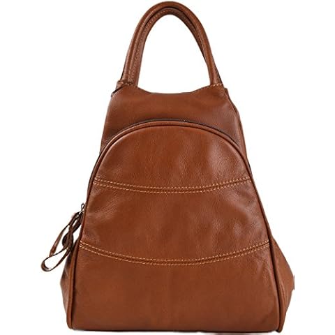 Gianni Conti Fine Italian Leather Medium Shoulder Rucksack Backpack 584849 (Tan) Cover