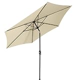 parasol exterior fiat 600 PRÁCTICO y FUNCIONAL: Decora tu jardín, terraza, ático o porche con un parasol inclinable con manivela de apertura fácil y sencilla. Además tiene una práctica ventana superior de ventilación para que circule el flujo de aire sin derribarlo. No necesita mantenimiento. El parasol se sirve desmontado en 2 secciones para que resulte fácil guardarlo después de su uso y ocupe poco espacio.
