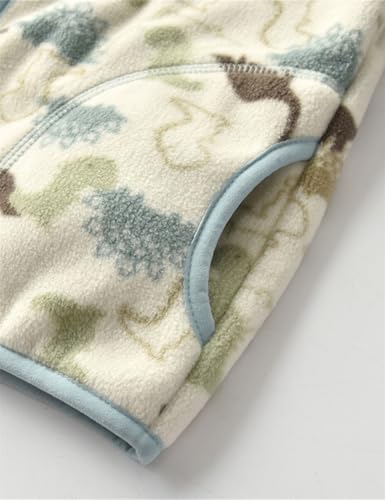 Image of Kids Printed Fleece Jacket Sherpa Lined Lightweight Zip