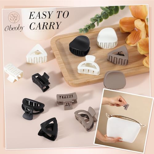 Pinzas para cabello pequeñas 12 piezas, plástico miniatura 4