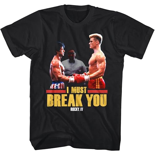 Rocky IV Ivan Drago Must Break You Men's T Shirt Boxing Movie Blacks
