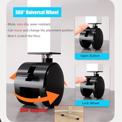 3 Panel Medical Privacy Screen with Wheels, 6ft High Foldable Room Divider Clinic/Patient/Examination Room Temporary Fence for Hospital/Office/Beauty Salon(Color2)