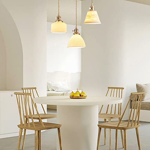 Suspension céramique EKSED avec douille E27 dorée style haut de gamme - 4