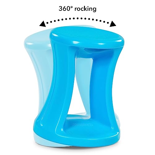 Image of Simplay3 American Home Live Fit Active Balance Chair, 17 inch Stool for Adults and Teens- Ergonomic Office Desk Chair with Rock, Wobble, Tilt Motion for Learning, Work and Study, Sky Blue