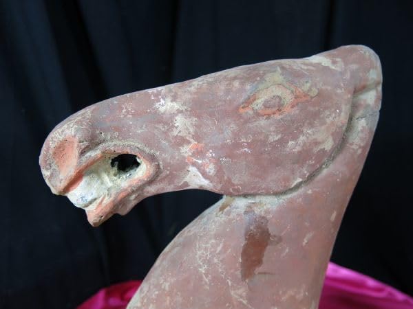 Amazon.co.jp: c漢代加彩馬俑頭部と胴部漢時代遺跡発掘品中国/副葬品