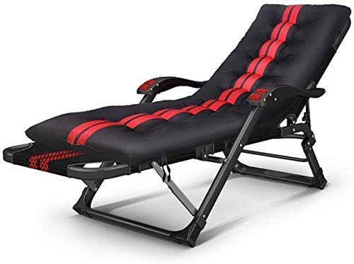Chaise longue inclinable de terrasse avec coussin réglable et pliable pour cour et patio