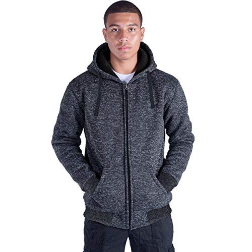 Facitisu heavyweight sherpa fleece hoodie for men