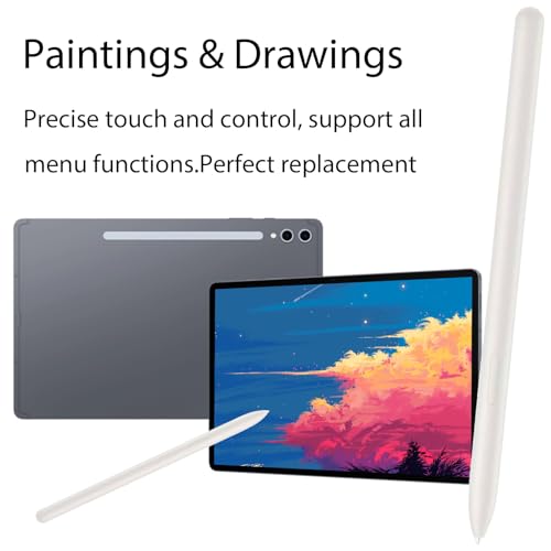 Image of Galaxy Tab S10 FE S Pen for Samsung Galaxy Tab S10 FE Stylus Pen Replacement + Free 5 Tips for Samsung Galaxy Tab S10 FE Plus Stylus Pen (White)