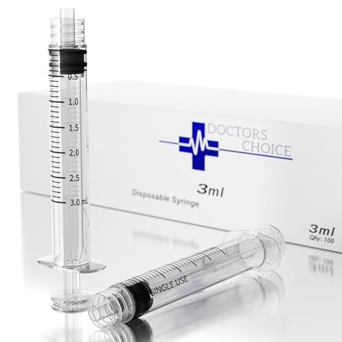 3mL Luer Lock Syringe, Sterile, Individually Wrapped, No Needle (Box of 100)