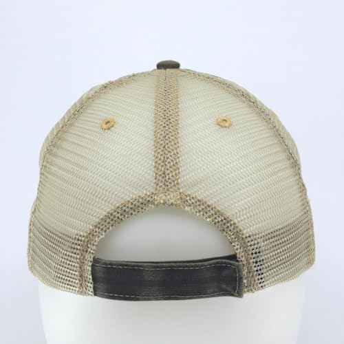 Image of The Vintage Year Distressed Cotton Unstructured Soft Mesh Breathable Adjustable Dirty Wash Dad Hat Trucker Baseball Cap