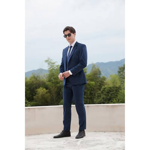 Men's Velvet 2 Piece Suit Two Button Slim Fit Tuxedo Blazer Party Dinner Jacket & Pants2