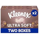 Kleenex Ultra Soft Facial Tissues - Pack of 2 Boxes - Our Softest Tissue - Supremely Soft and Silky Designed with Luxury in Mind