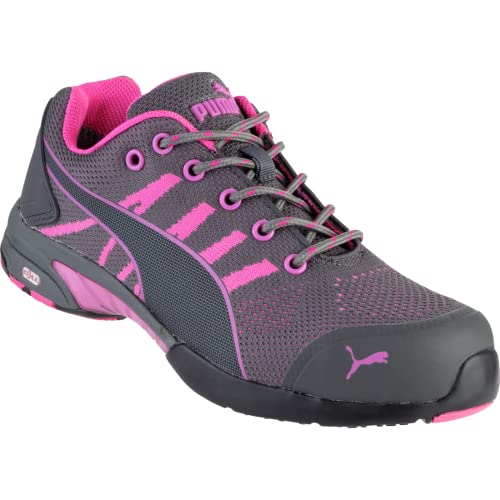 Puma 642910 Celerity KNIT Pink WNS Low - S1 HRO SRC Damen Sicherheitshalbschuh 38 Grau/Pink