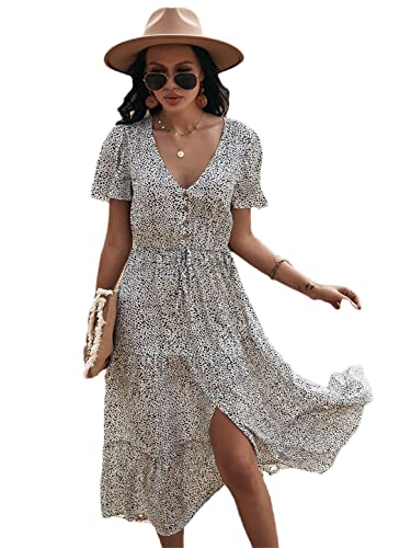 Robe d'été décontractée pour silhouette L, confort léger à volants - 2