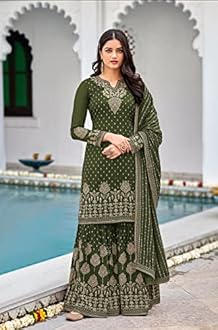 Heni Fashion Indian/Pakisatni Party/Wedding Wear Readymade Sharara Salwar Kameez/Salwar Suit for Women
