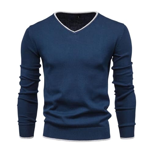 V Neck Button Knitted Pullover Sweater Mens Autumn Casual Fashion Warm Comfortable Tops2