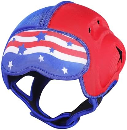 MAMBOBABY Guard Baby Head Protector Baby Helmet for Crawling and Walking - No Bumps and Soft Safety Peak - Ultra Light and Adjustable Head Protector Suitable for Babies 6-24 Months-American Flag