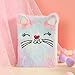 BOLLEY JOSS Lovely Animal Notebook Kids Plush Diary for Girls Women Teens Cute Cat Fuzzy Journal Writing Pad A6 Ruled 160 Pages