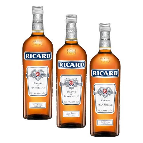 Ricard Pastís de Marseille Licor Anisado - 1L (Paquete de 3)