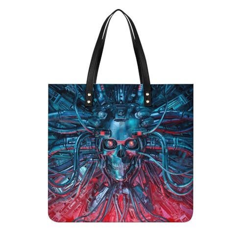 Sac shopping crâne scientifique pour femmes - Tote bag en toile de voyage 39x39cm