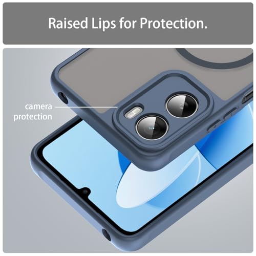 Image of Compatible with Motorola Moto G06 Power Case Cover,Compatible with MagSafe,Anti-Fall,Compatible with Motorola Moto G06 XT2535-1 XT2535-2 XT2535-14 Cell Protective Phone Case Blue