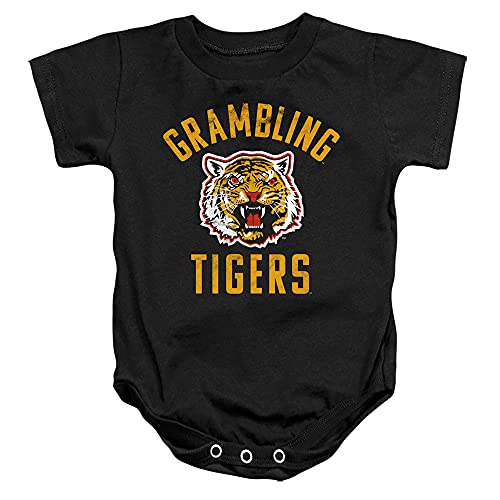 Grambling State University Official Tigers Logo Unisex Infant Snap Suit for Baby,Black, 6 Months