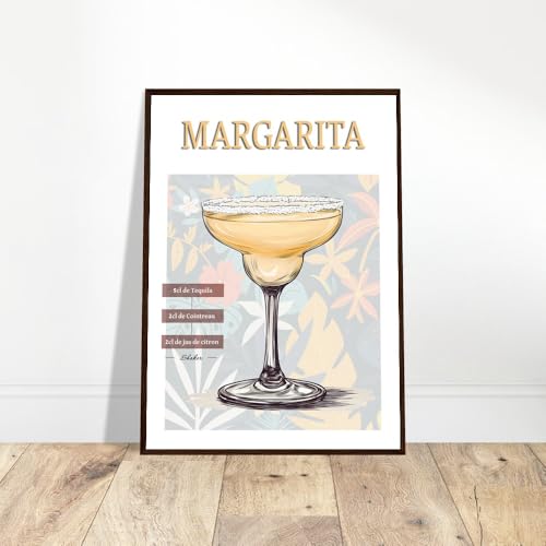 Affiche cocktail Margarita 50x70 cm | Poster recette de cuisine sans cadre