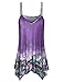 Cestyle Summer Clothes for Women,Girls 2018 Prime Clothing Rose Pattern Leggings Tank Tops Feminine Sexy Baby Doll Tunic Camisoles Purple Medium