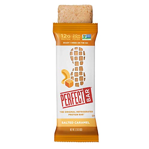 Perfect Bar Original Refrigerated Protein Bar, Salted Caramel, 2.2 Ounce Bars, 8 Count