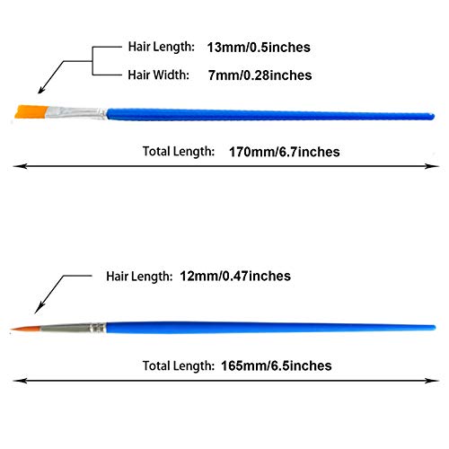 60 Pcs Paint Brushes Set For Kids Classroom Students Beginners，Small Brush Bulk For Detail Painting ,Round Flat Paintbrushes For Acrylic Painting，Oil Watercolor Acrylic Paint Brush #TOP3