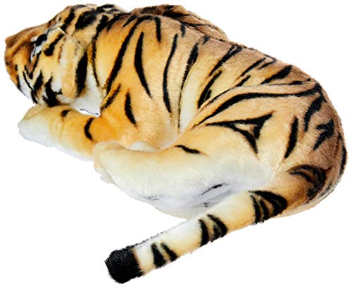 Tigre Deitado Realista 35Cm, Foffylandia, Multicor