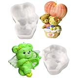 Molde de vela de oso | Molde de fundición de cera | Moldes de silicona con forma de oso estéreo 3D, para citas, vacaciones, bodas, cumpleaños, día de la madre, día de San Valentín