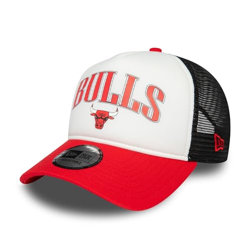 New Era NBA Casquette Chicago Bulls Casquette de Camionneur Snapback Filet Logo de l'équipe Chapeau Blanc Noir Rouge