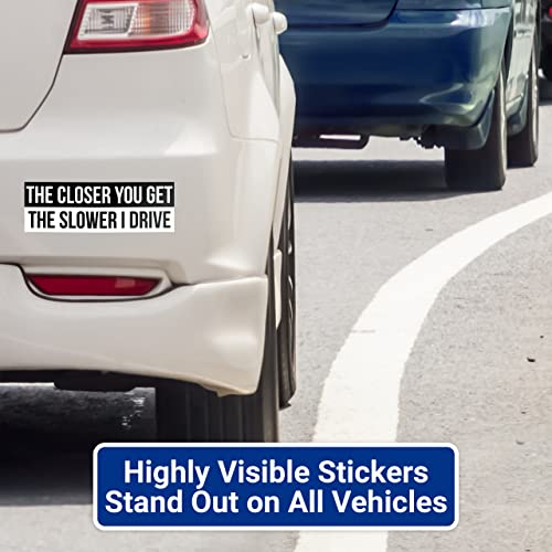 Higly Visible, Long-Lasting Vinyl Anti-Tailgating Bumper Stickers. Hilarious 1 Pack 3X9 In Funny Driving Decals. Strong Adhesive. Stick Joke Driver Labels On Cars, Trucks, Minivans And Other Vehicles #TOP2