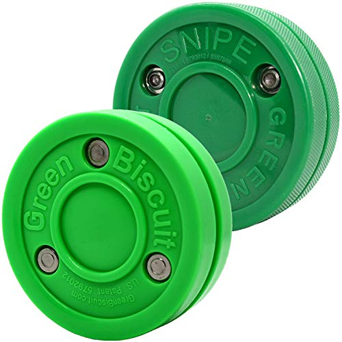 Green Biscuit 2er-Packung (1 Passer und 1 Shooter, Eisschießen, Stickhandling und Passing Pucks) Diese Kekse sind ideal für Street Hockey, green, dark green Cover