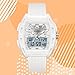 Imagen de TICKEEN Mujeres Relojes para Mujeres Reloj Rectangulares únicos Digitales Analógicos Deportivos Relojes con Alarma Cronómetro Resistentes al Agua 12