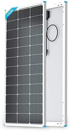 Renogy 100W Solar Panel 12 Volt High-Efficiency Monocrystalline Module PV Power for Motorhome, Boat, Caravan, Campervan and Off-Grid Applications