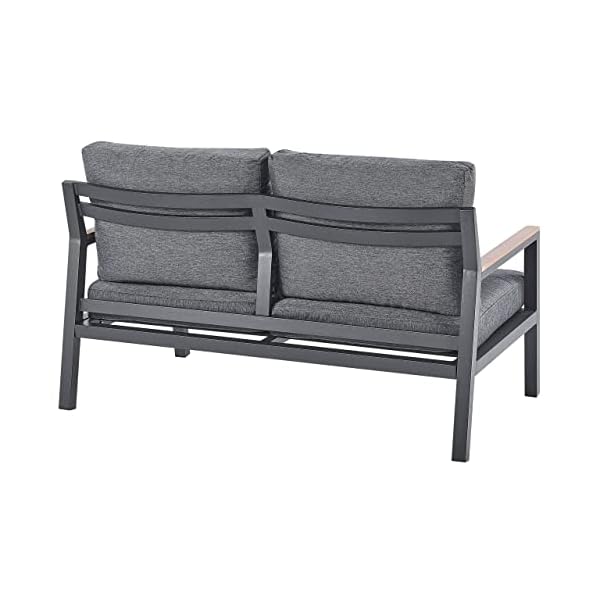 Garten Lounge Set Delia Aluminium Schwarz