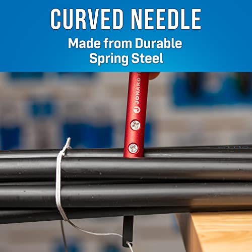 Jonard JIC-287 Cable Lacing Needle with Red Anodized Aluminum Handle, 5-3/4" Length