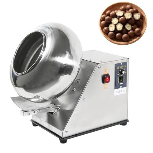 Máquina para recubrir azúcar, mini máquina para recubrir chocolate, velocidad de rotación ajustable, 2-5 kg/h, máquina pulidora para recubrir chocolate, máquina secadora para recubrir bolas