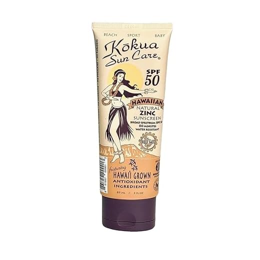 Kokua Sun Care SPF 50/80 Min Water Resistance Reef Safe Natural Zinc Sunscreen