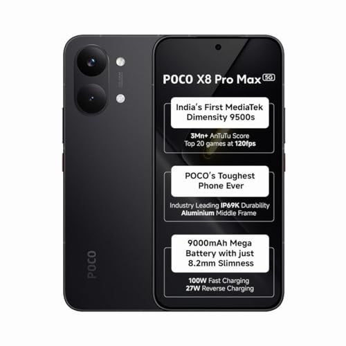 POCO X8 Pro Max 5G, Black (12GB, 256GB)